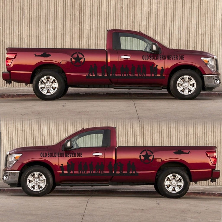 2 PCS/Set D-84 Old Soldiers Pattern Car Modified Decorative Sticker, D-84