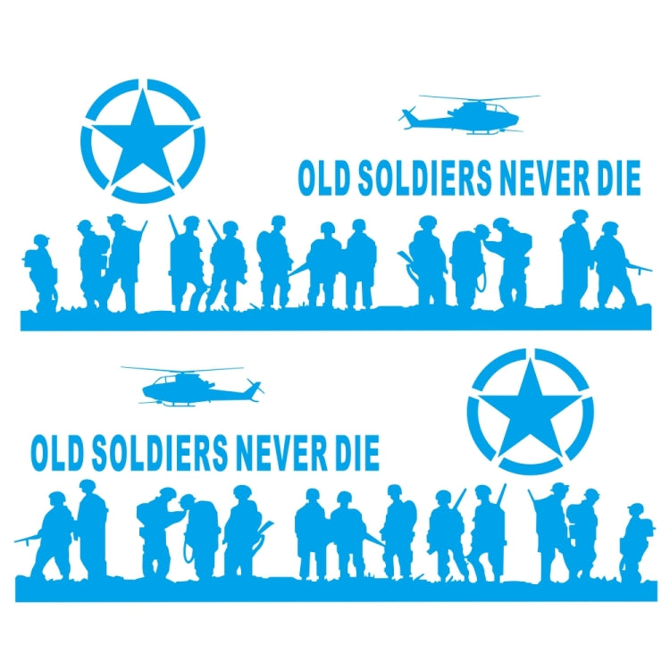 2 PCS/Set D-84 Old Soldiers Pattern Car Modified Decorative Sticker, D-84