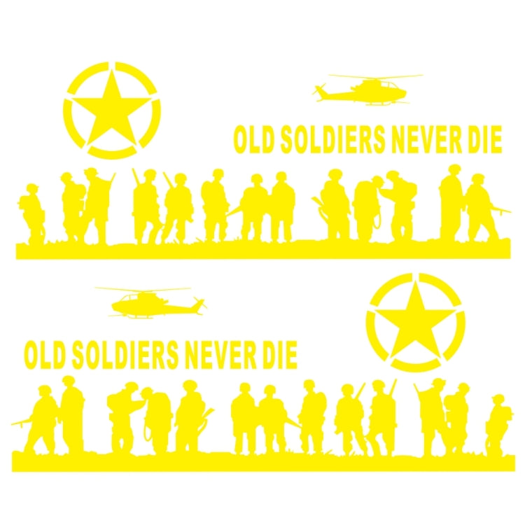 2 PCS/Set D-84 Old Soldiers Pattern Car Modified Decorative Sticker, D-84