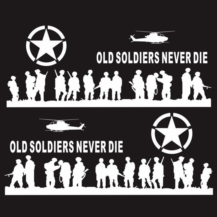 2 PCS/Set D-84 Old Soldiers Pattern Car Modified Decorative Sticker, D-84