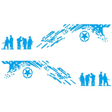 Load image into Gallery viewer, 2 PCS/Set D-123 Soldiers Pattern Car Modified Decorative Sticker, D-123