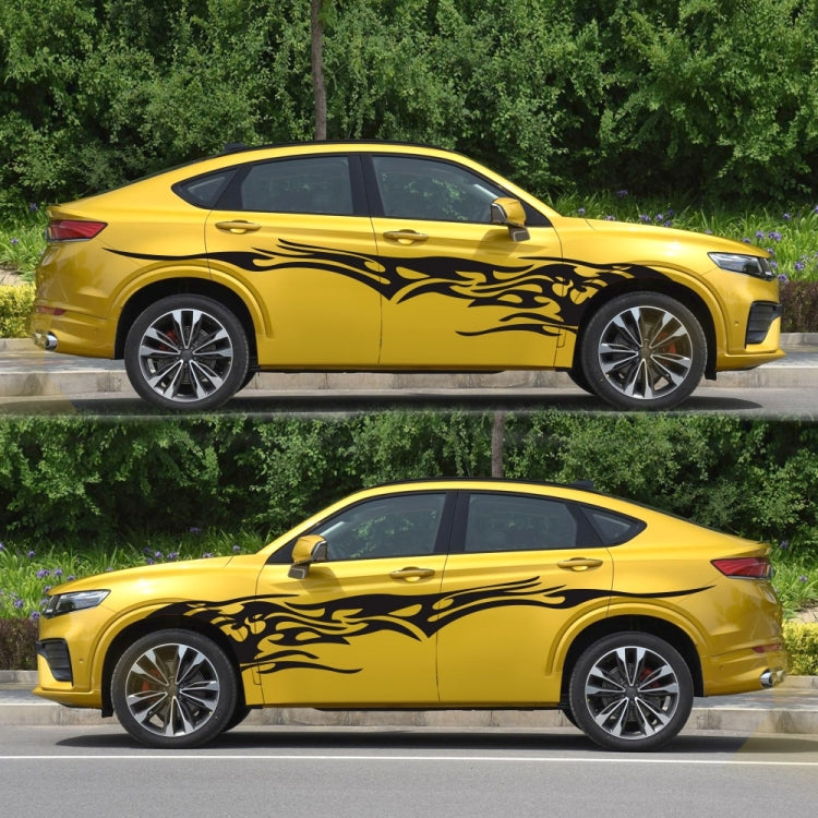 2 PCS/Set D-144 Fire Element Pattern Car Modified Decorative Sticker, D-144