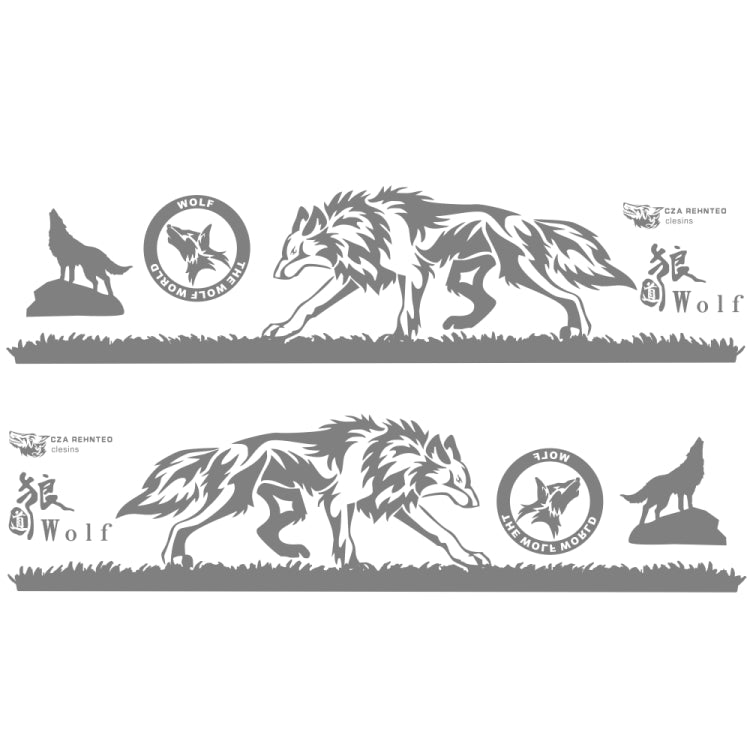 2 PCS/Set D-180 Wolf Totem Pattern Car Modified Decorative Sticker, D-180