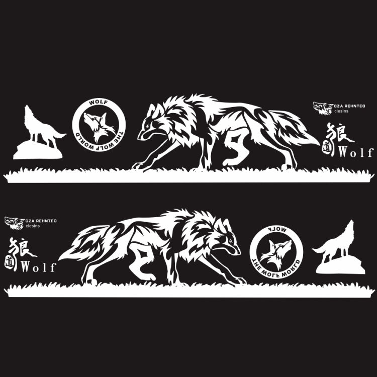 2 PCS/Set D-180 Wolf Totem Pattern Car Modified Decorative Sticker, D-180