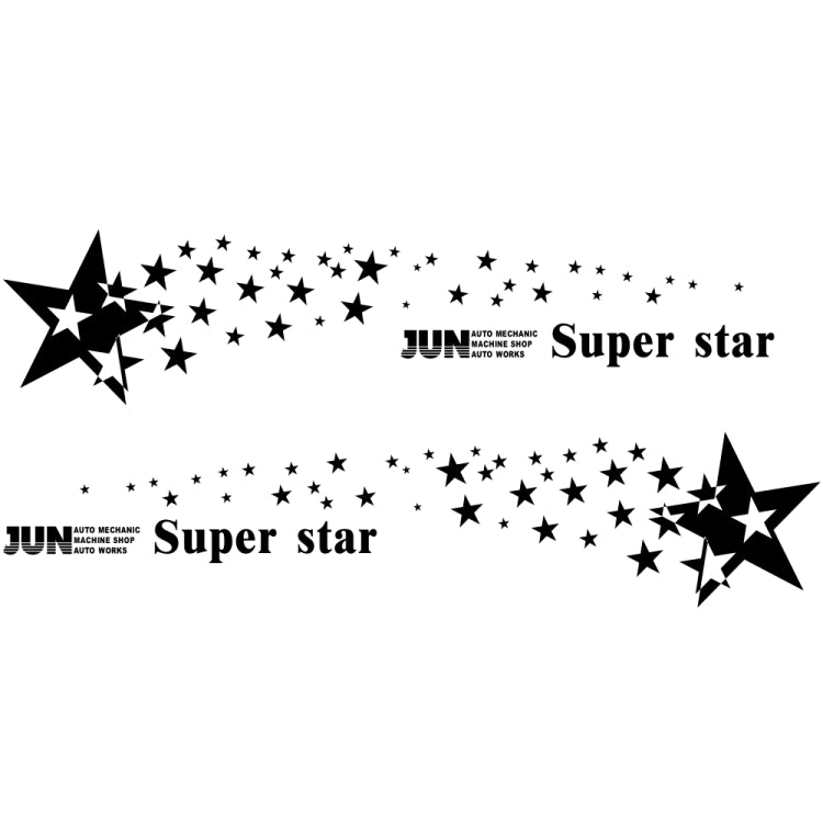 2 PCS/Set D-207 Star Pattern Car Modified Decorative Sticker, D-207