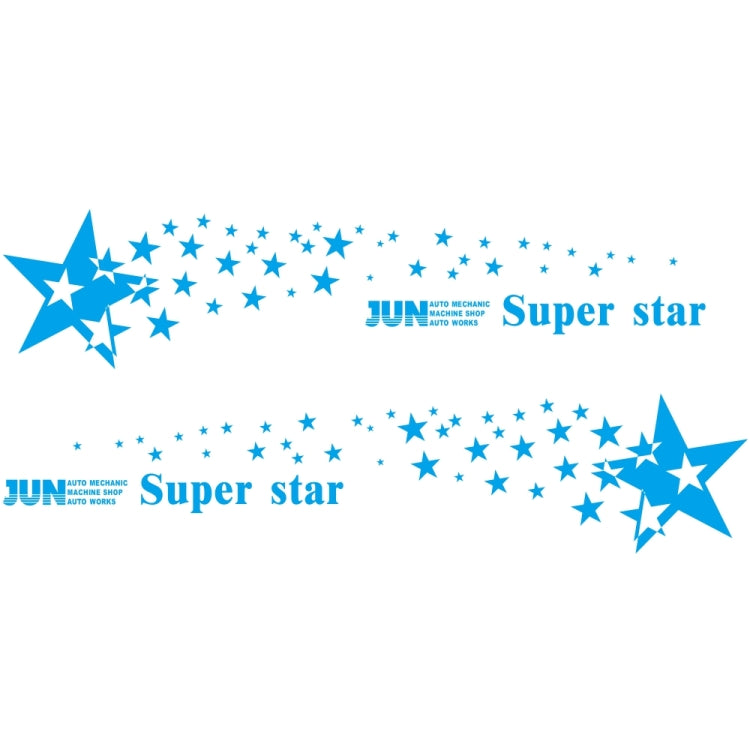 2 PCS/Set D-207 Star Pattern Car Modified Decorative Sticker, D-207