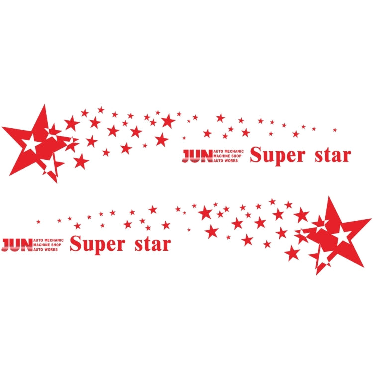 2 PCS/Set D-207 Star Pattern Car Modified Decorative Sticker, D-207