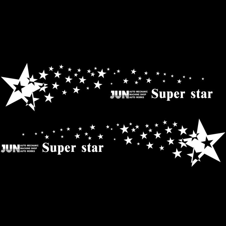 2 PCS/Set D-207 Star Pattern Car Modified Decorative Sticker, D-207