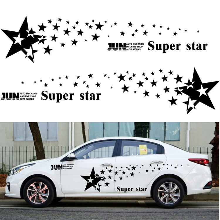 2 PCS/Set D-207 Star Pattern Car Modified Decorative Sticker, D-207