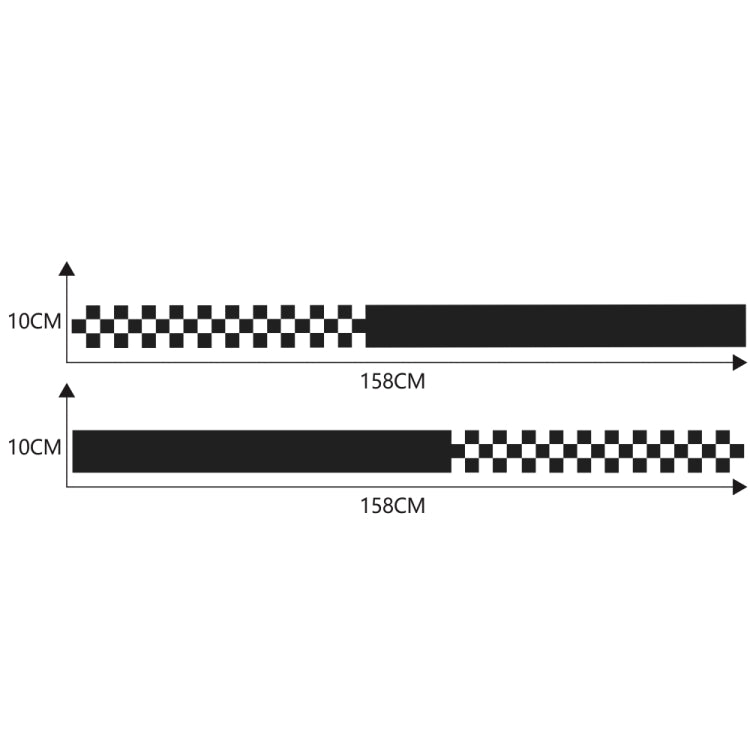 2 PCS/Set D-282 Waistline Pattern Car Modified Decorative Sticker, D-282