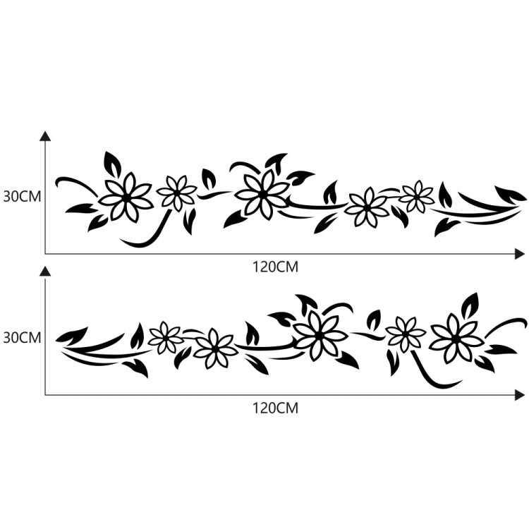 2 PCS/Set D-378 Flower Totem Pattern Car Modified Decorative Sticker, D-378