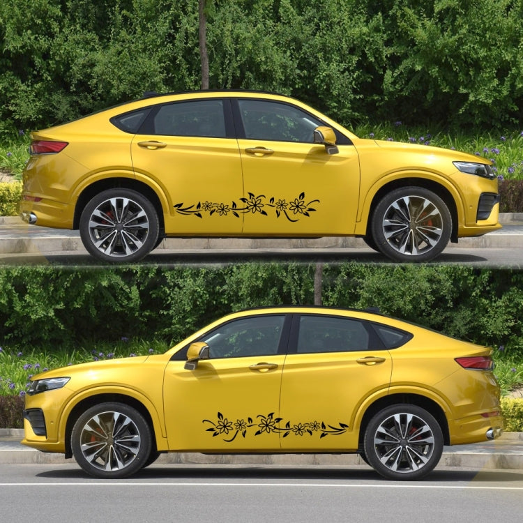 2 PCS/Set D-378 Flower Totem Pattern Car Modified Decorative Sticker, D-378