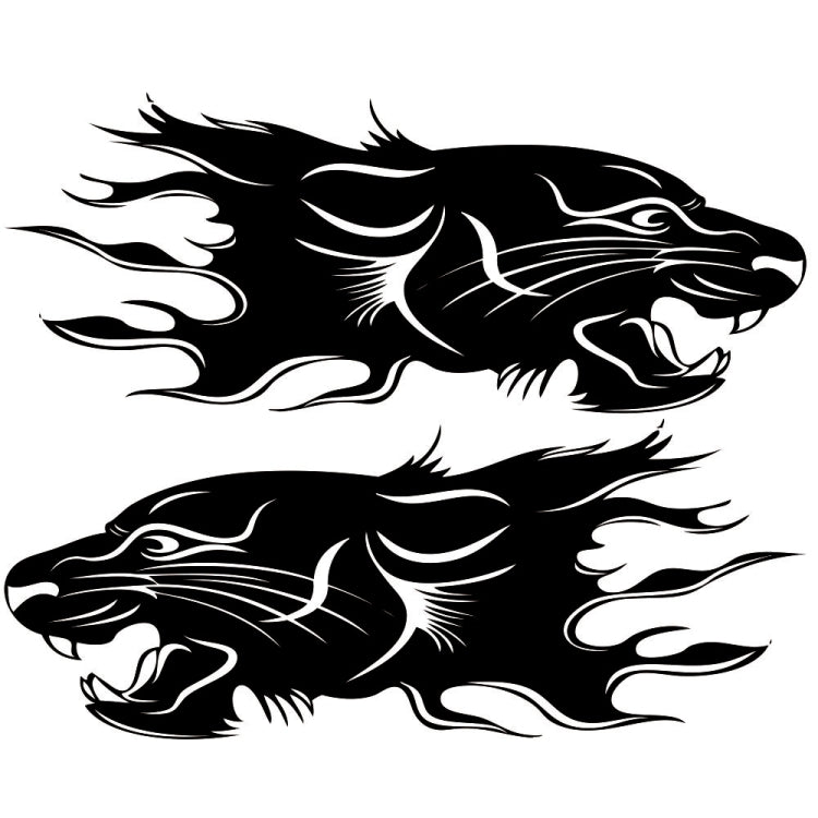 2 PCS/Set D-417 Lion Pattern Car Modified Decorative Sticker, D-417