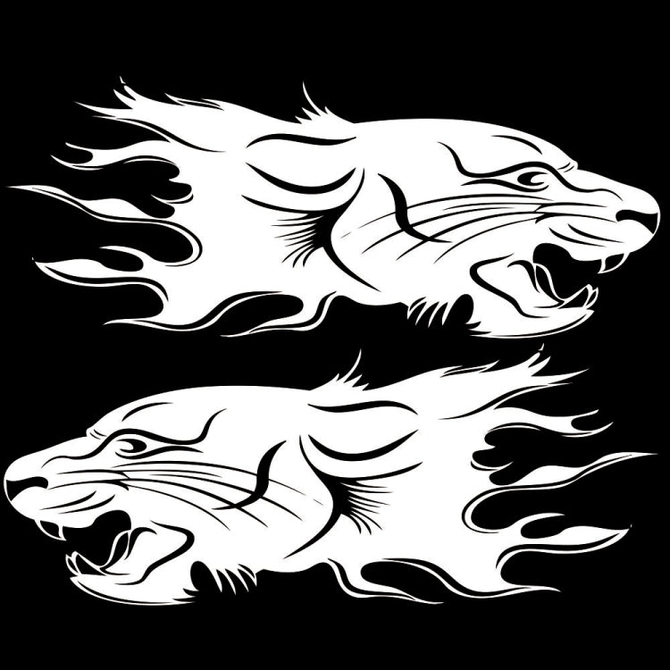 2 PCS/Set D-417 Lion Pattern Car Modified Decorative Sticker, D-417
