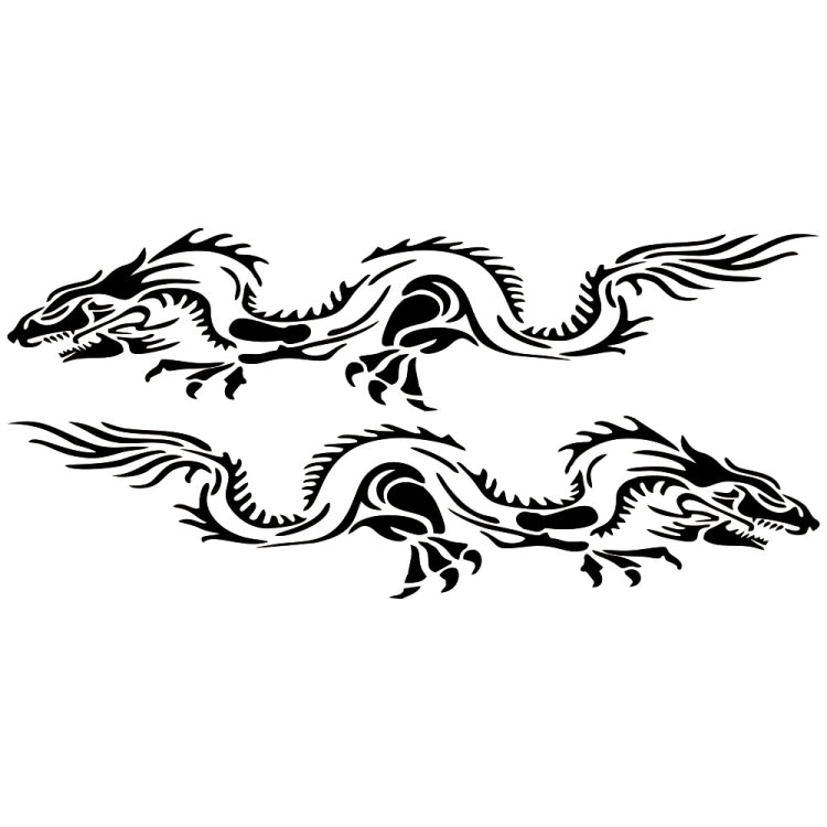 2 PCS/Set D-418 Dragon Totem Tribe Pattern Car Modified Decorative Sticker, D-418