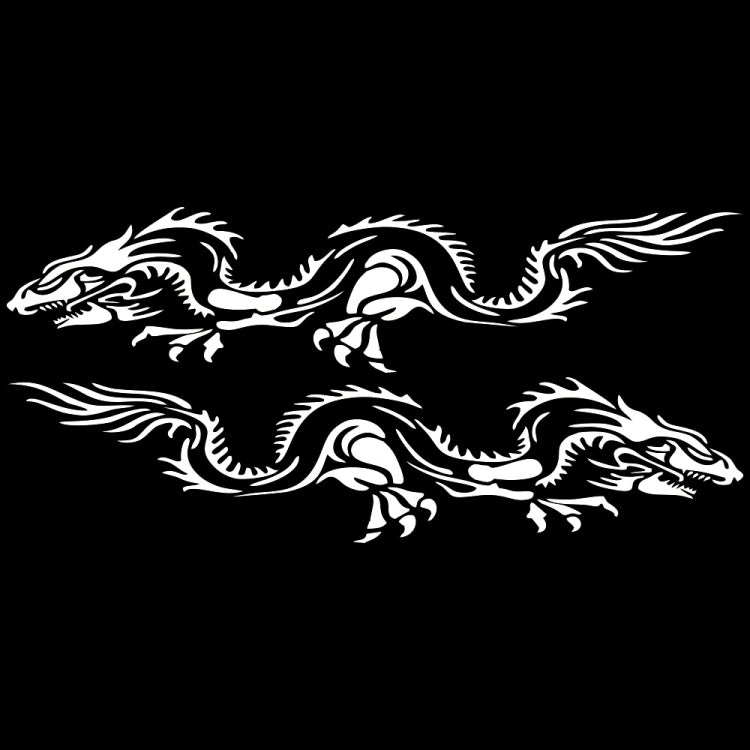 2 PCS/Set D-418 Dragon Totem Tribe Pattern Car Modified Decorative Sticker, D-418