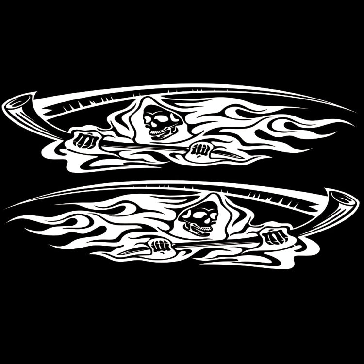 2 PCS/Set D-435 Grim Reaper Pattern Car Modified Decorative Sticker, D-435