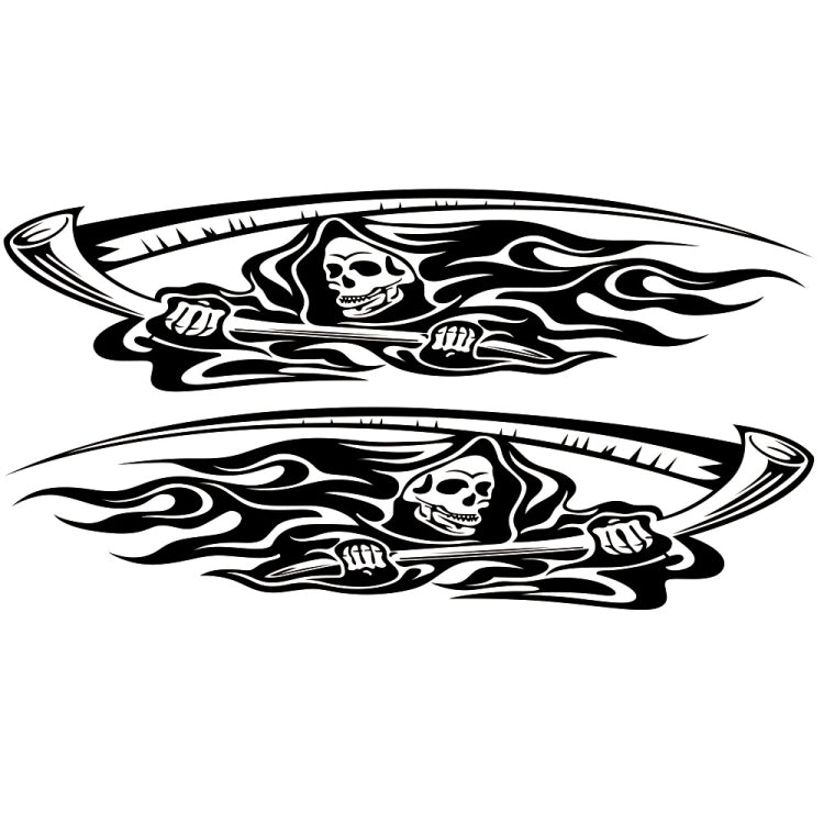 2 PCS/Set D-435 Grim Reaper Pattern Car Modified Decorative Sticker, D-435