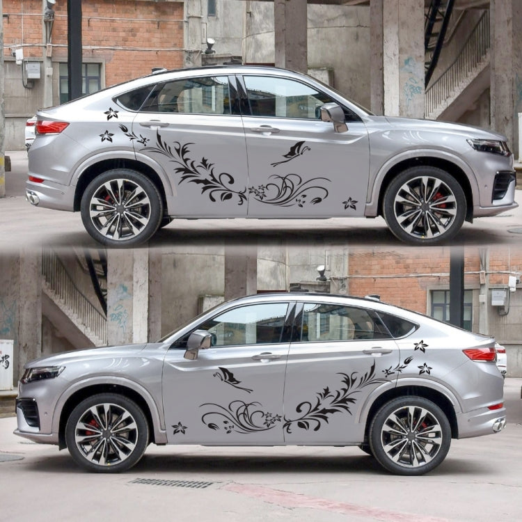 D-462 Butterfly Loves Flowers Pattern Car Modified Decorative Sticker, D-462