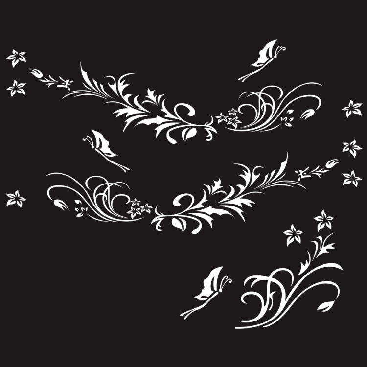 D-462 Butterfly Loves Flowers Pattern Car Modified Decorative Sticker, D-462