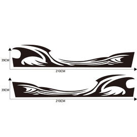 2 PCS/Set D-467 Waves Pattern Car Modified Decorative Sticker, D-467
