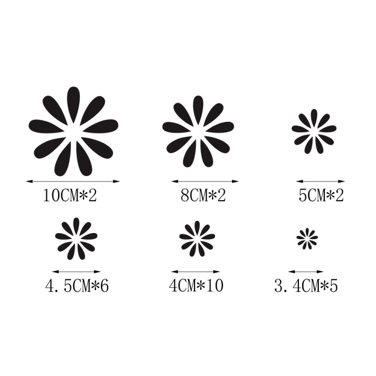 2 PCS/Set D-483 Flower Pattern Car Modified Decorative Sticker, D-483