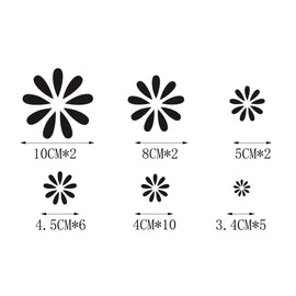 2 PCS/Set D-483 Flower Pattern Car Modified Decorative Sticker, D-483