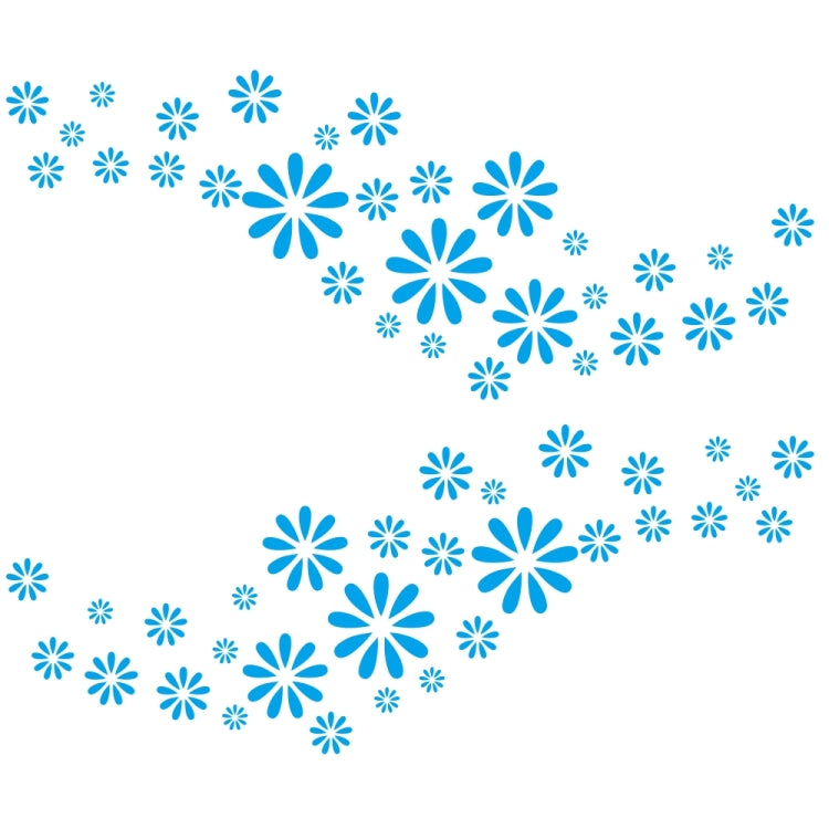 2 PCS/Set D-483 Flower Pattern Car Modified Decorative Sticker, D-483