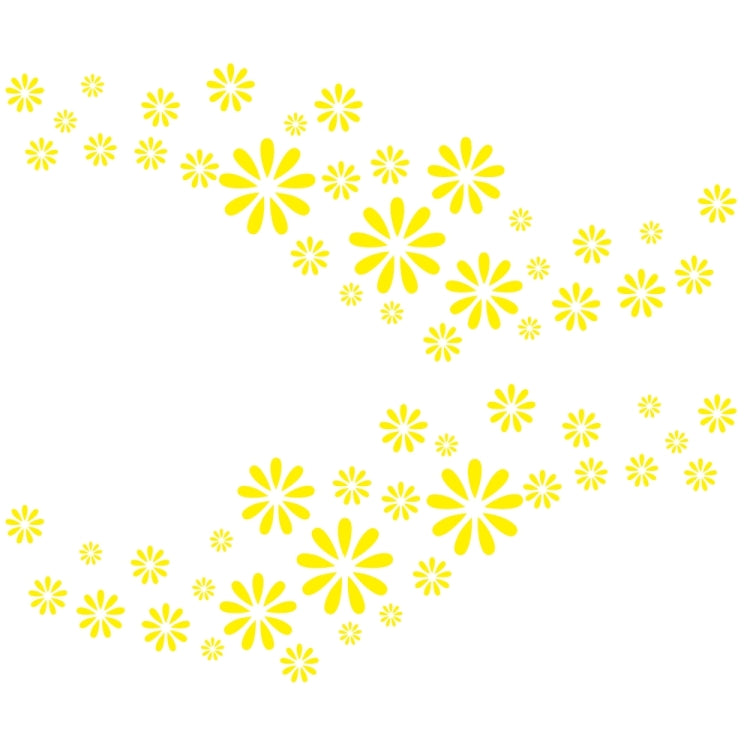 2 PCS/Set D-483 Flower Pattern Car Modified Decorative Sticker, D-483