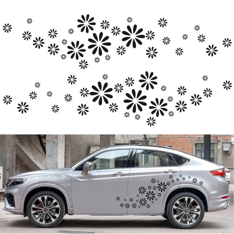 2 PCS/Set D-483 Flower Pattern Car Modified Decorative Sticker, D-483