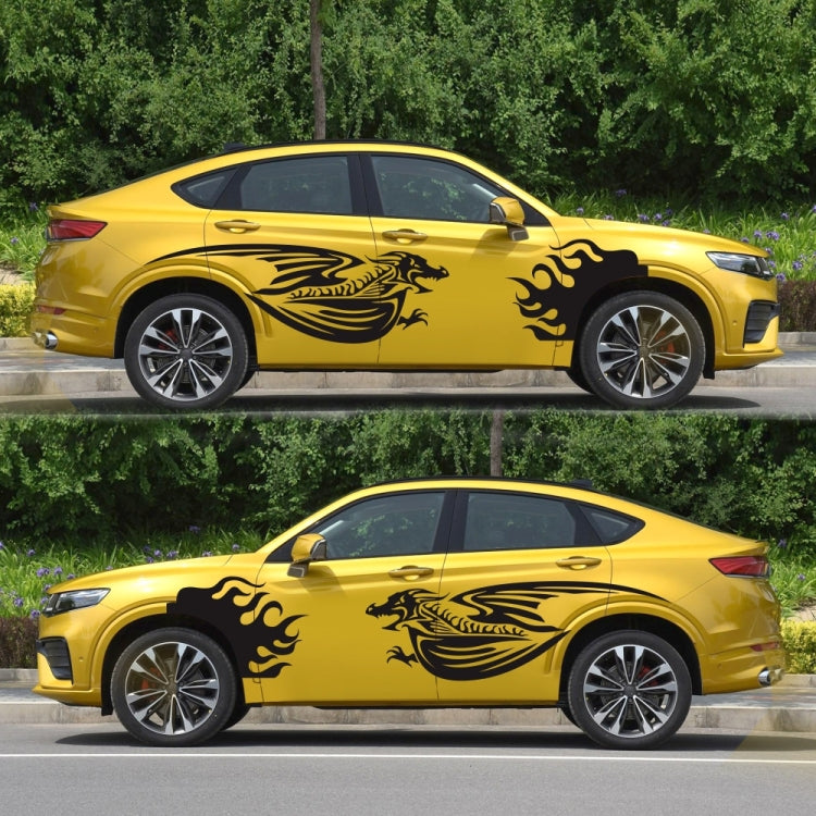 2 PCS/Set D-489 Fire-breathing Dragon Pattern Car Modified Decorative Sticker, D-489
