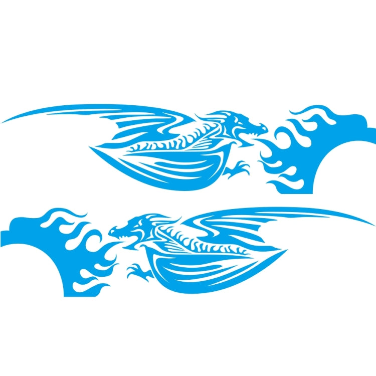 2 PCS/Set D-489 Fire-breathing Dragon Pattern Car Modified Decorative Sticker, D-489