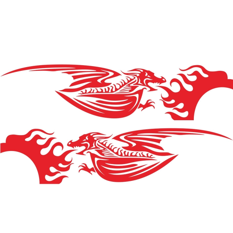 2 PCS/Set D-489 Fire-breathing Dragon Pattern Car Modified Decorative Sticker, D-489