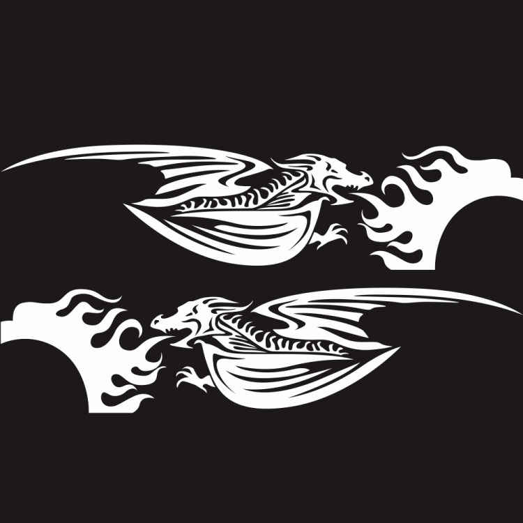 2 PCS/Set D-489 Fire-breathing Dragon Pattern Car Modified Decorative Sticker, D-489