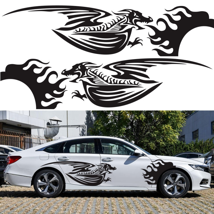2 PCS/Set D-489 Fire-breathing Dragon Pattern Car Modified Decorative Sticker, D-489