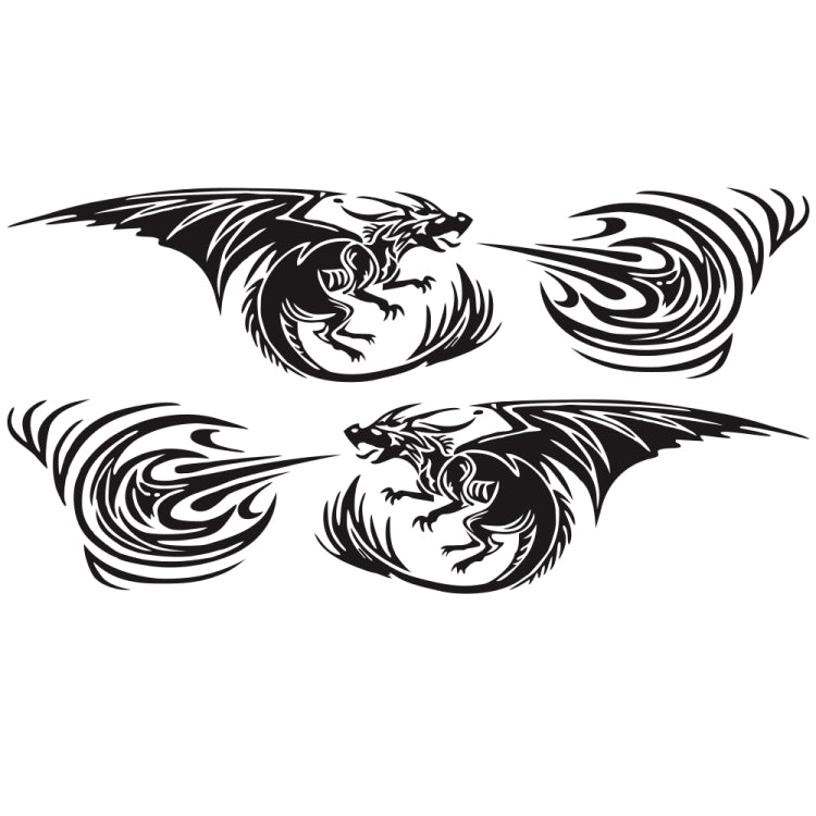 2 PCS/Set D-498 Pterosaur Spitfire Pattern Car Modified Decorative Sticker, D-498