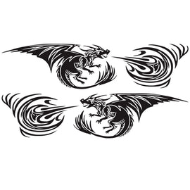 2 PCS/Set D-498 Pterosaur Spitfire Pattern Car Modified Decorative Sticker, D-498