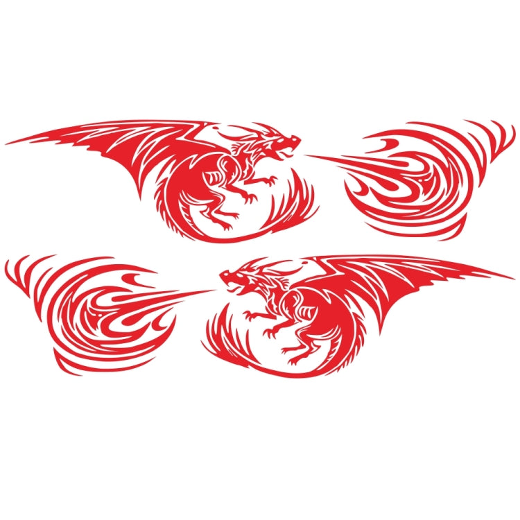 2 PCS/Set D-498 Pterosaur Spitfire Pattern Car Modified Decorative Sticker, D-498