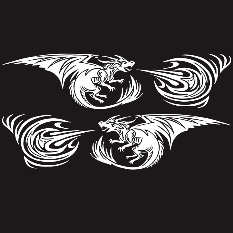 2 PCS/Set D-498 Pterosaur Spitfire Pattern Car Modified Decorative Sticker, D-498