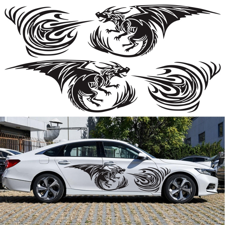 2 PCS/Set D-498 Pterosaur Spitfire Pattern Car Modified Decorative Sticker, D-498