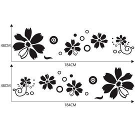 2 PCS/Set D-510 Flowers Pattern Car Modified Decorative Sticker, D-510