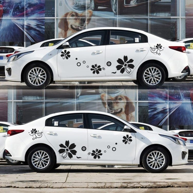 2 PCS/Set D-510 Flowers Pattern Car Modified Decorative Sticker, D-510