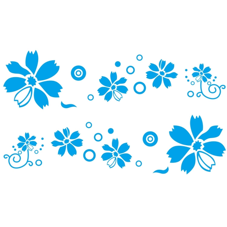 2 PCS/Set D-510 Flowers Pattern Car Modified Decorative Sticker, D-510