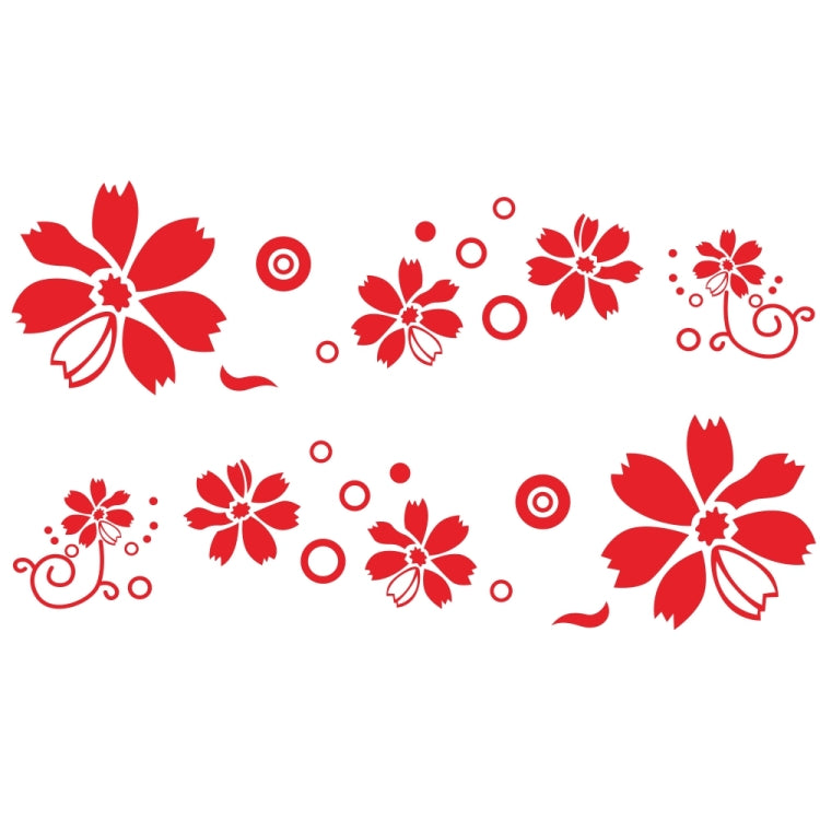 2 PCS/Set D-510 Flowers Pattern Car Modified Decorative Sticker, D-510