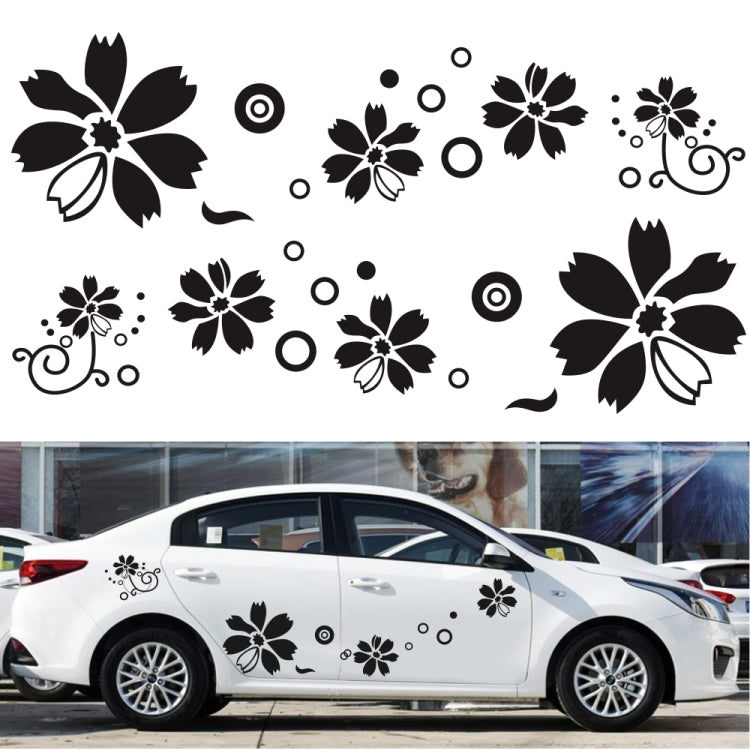 2 PCS/Set D-510 Flowers Pattern Car Modified Decorative Sticker, D-510
