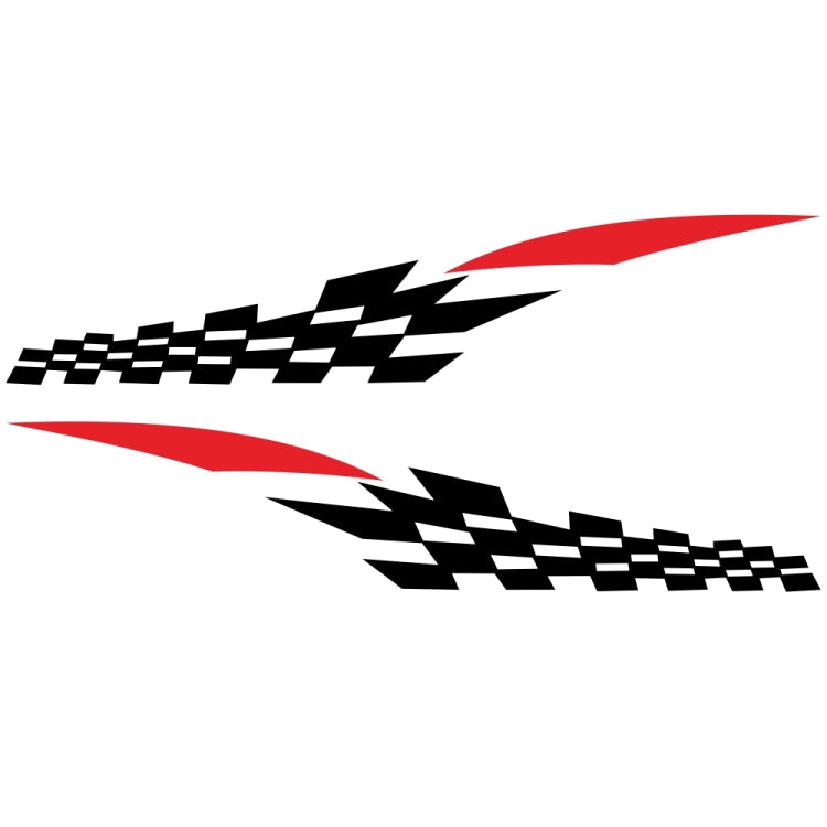 2 PCS/Set D-538 Checkered Totem Pattern Car Modified Decorative Sticker