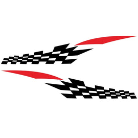 2 PCS/Set D-538 Checkered Totem Pattern Car Modified Decorative Sticker