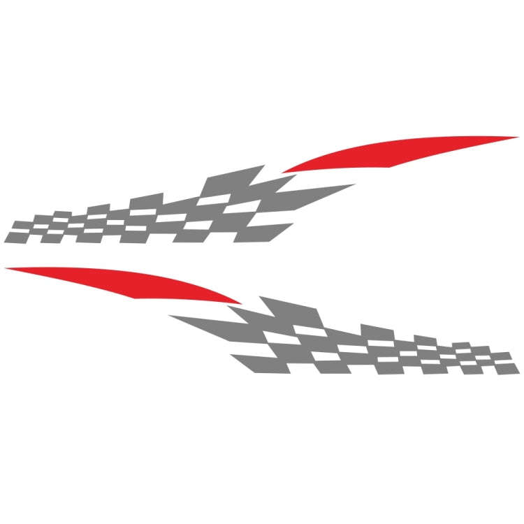 2 PCS/Set D-538 Checkered Totem Pattern Car Modified Decorative Sticker
