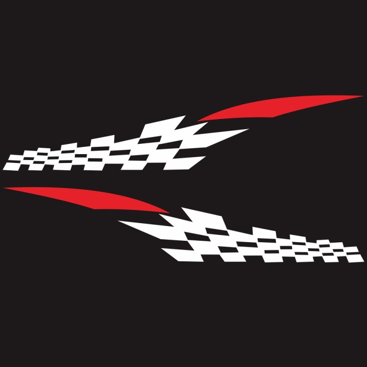 2 PCS/Set D-538 Checkered Totem Pattern Car Modified Decorative Sticker