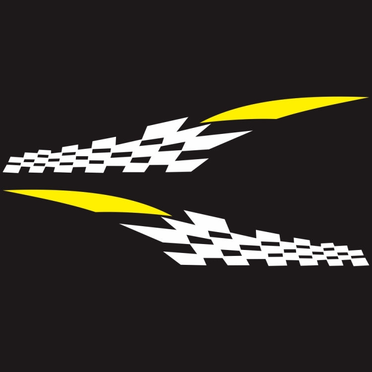 2 PCS/Set D-538 Checkered Totem Pattern Car Modified Decorative Sticker